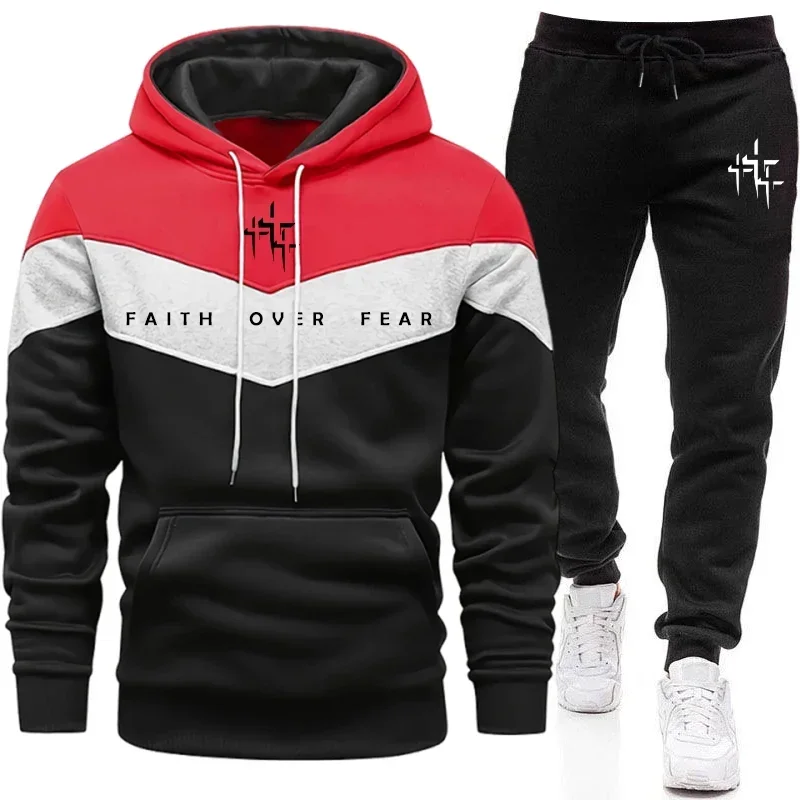 Joggers Pants - Tuta da uomo Faith Over Fear,