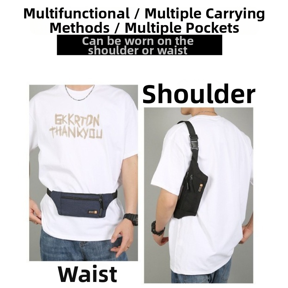 Running Belt - Nuovo Marsupio da Uomo in Tessuto