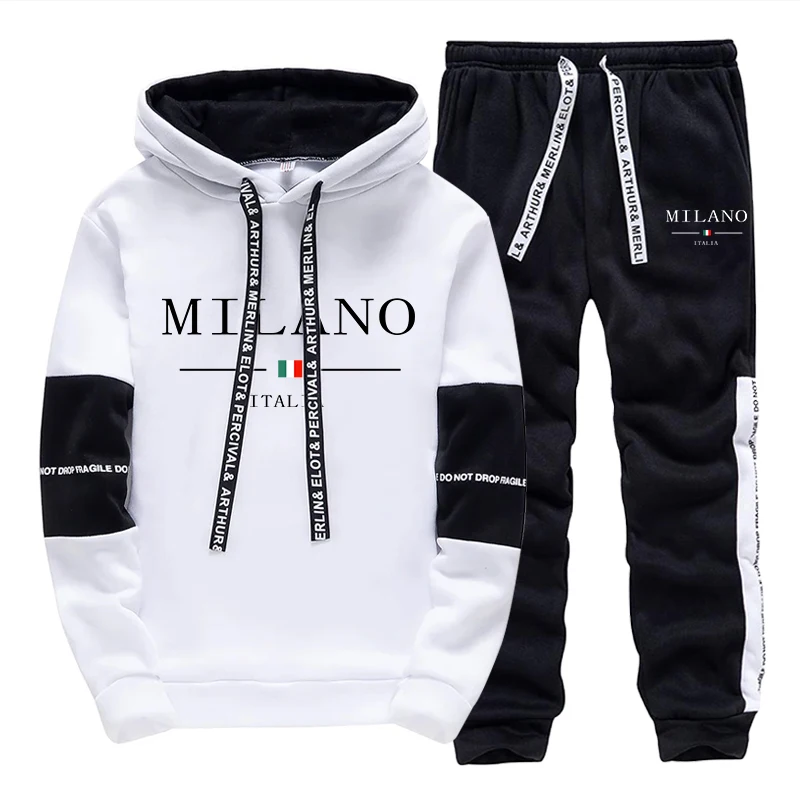 Joggers Pants - Completo da Uomo/Felpa con Cappuccio/Pantaloni -