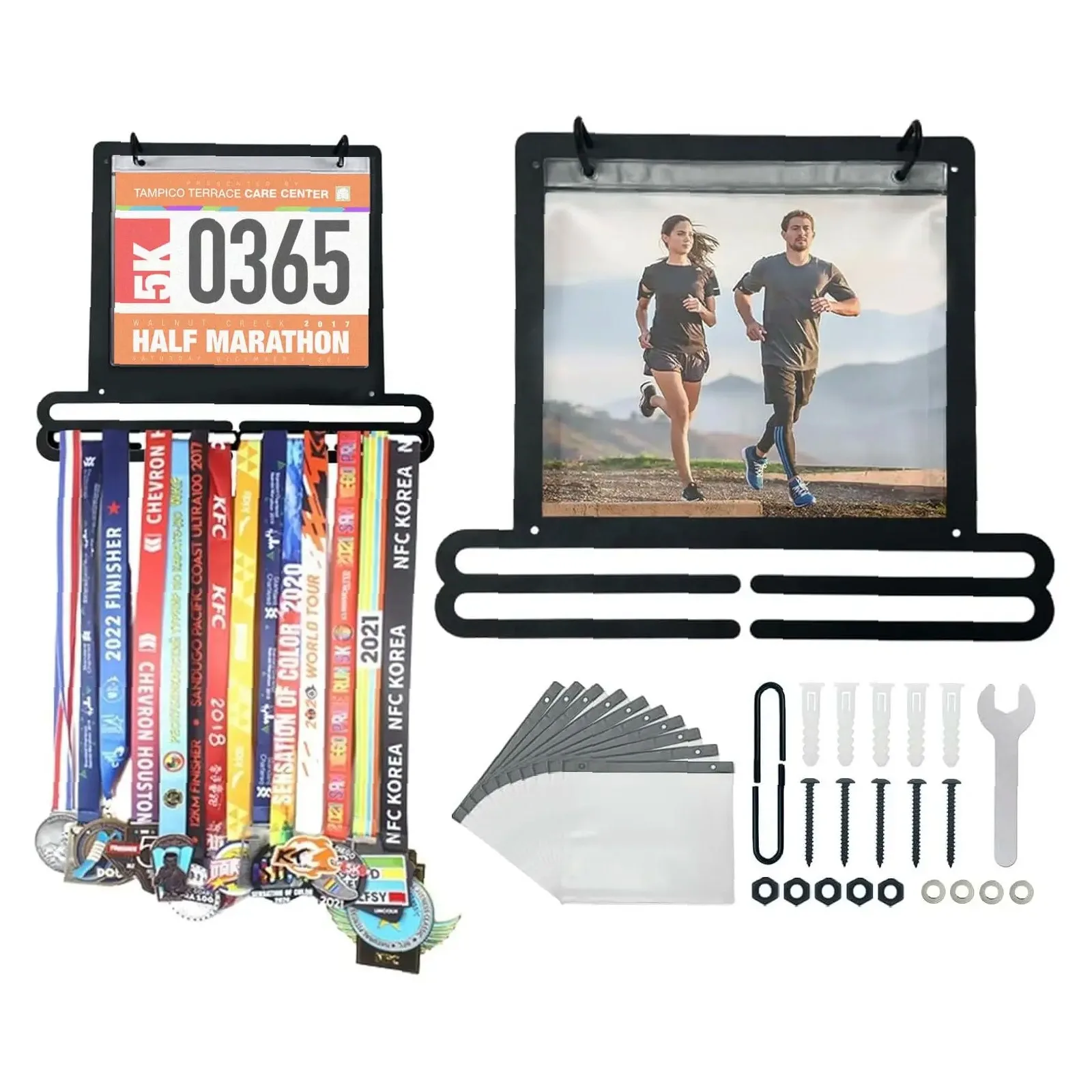 Race Bib - Espositore per medaglie e numeri da