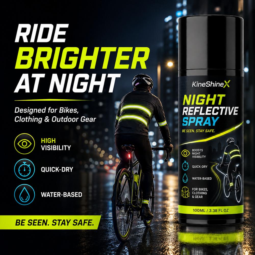 Running Visibility Gear - Spray Riflettente Notturno 100ml ad Alta