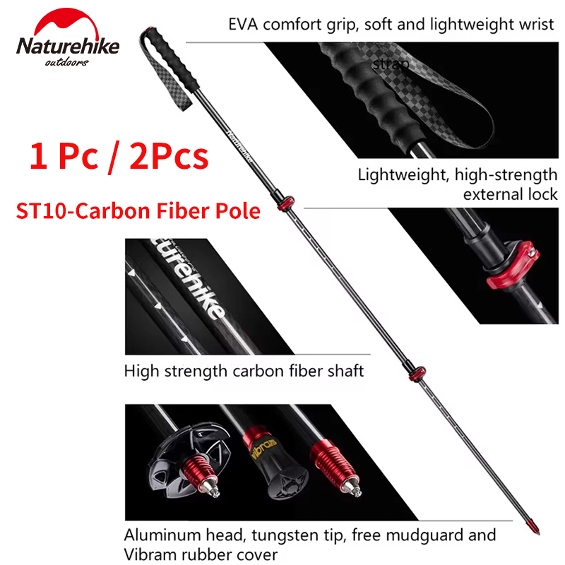 Trekking Pole Carbon - Naturehike ST10 Bastone da trekking in